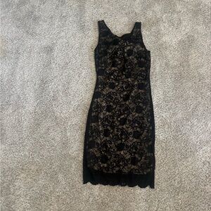 Soprano Black Sheath Midi Dress Sleeveless Scoop Neck